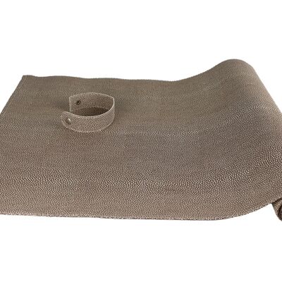 Table runner ray skin look brown 150 cm imitation leather