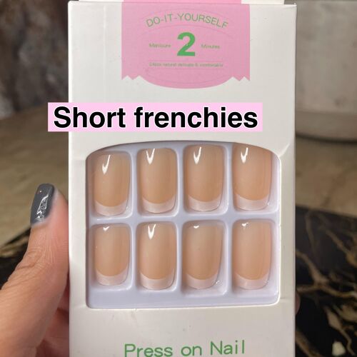 Lux Beauty Nails Short Frenchies Style (ONLY 1 IN STOCK!)
