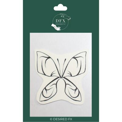 Unusual butterfly temporary tattoo (b&w)