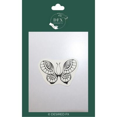 Patterned butterfly temporary tattoo