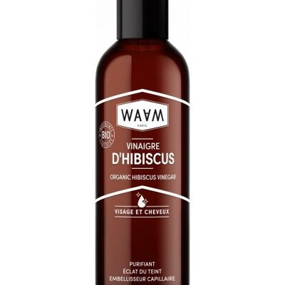 WAAM Cosmetics – Vinagre de Hibisco BIO – Cuidado purificante y fuente de luminosidad – BIO y natural – Vegano – 200ml