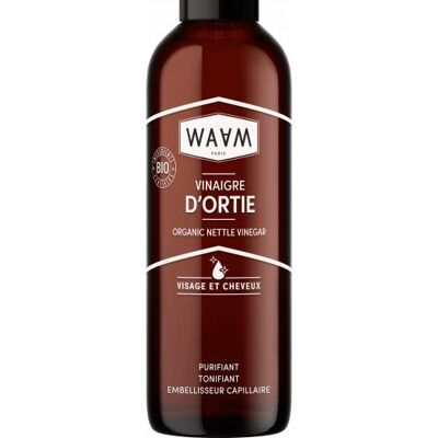 WAAM Cosmetics – Vinaigre d'Ortie BIO – Soin purifiant, astringent et tonifiant – BIO et naturel – Vegan – 200ml
