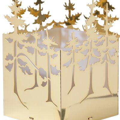 Winter Forest, Tealight Holder in Gold
