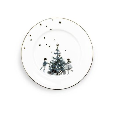 Winter Stars, Plate with Christmas Tree, 21 cm