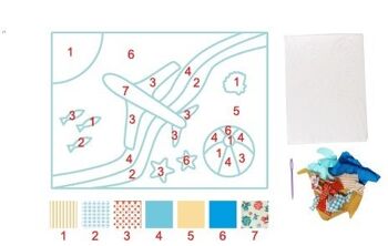 Kit DIY AVENTURE PLAGE à fabriquer - patchwork mousse EVA & tissu 4