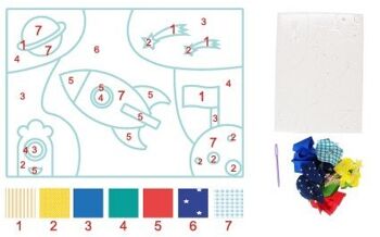 Kit DIY MISSION SPATIALE à fabriquer - patchwork mousse EVA & tissu 4