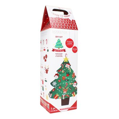 Kit fai da te albero di Natale in feltro gigante con 30 accessori da costruire e graffiare