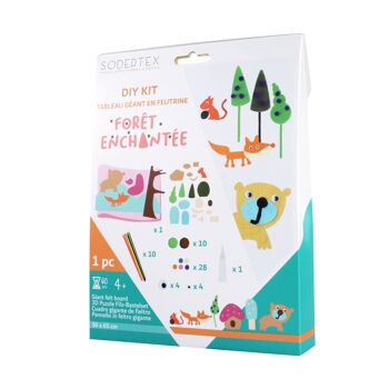 Kit tableau feutrine 3D - Mon 1er Chef d'Œuvre : FORET ENCHANTEE 1