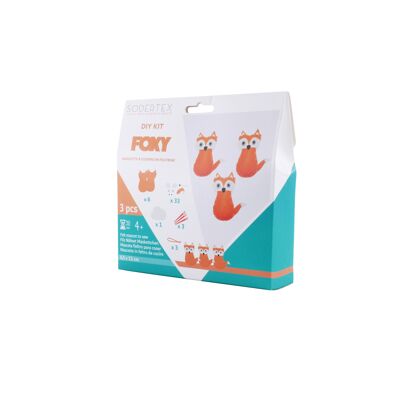 Kit DIY 3 renards FOXY en feutrine à fabriquer