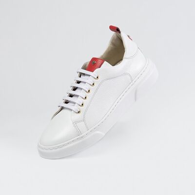 Sneaker heart white-red