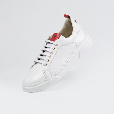 Sneaker heart white-red