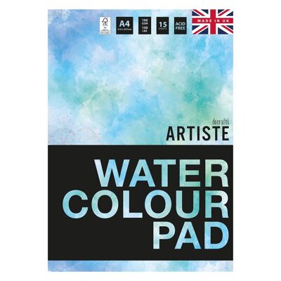 A4 Watercolour Pad 190gsm 15 Sheets