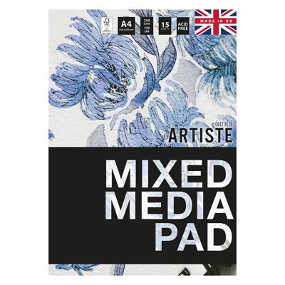 A4 Mixed Media Pad 250gsm 15 Sheets