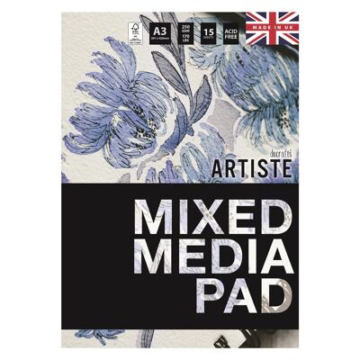 A3 Mixed Media Pad 250gsm 15 Sheets