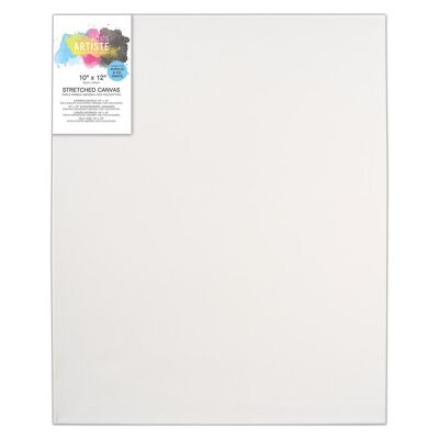 Artiste 10x12 Stretched Canvas 380gsm Triple Primed, Wooden Frame Painting
