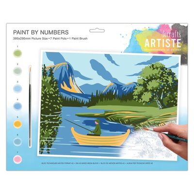 Large Paint By Numbers - Lakes & Mountains