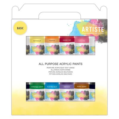 Artiste Acrylic Pack 12 x 2oz - Basic