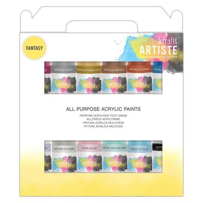 Artiste Acrylic Pack 12 x 2oz - Fantasy