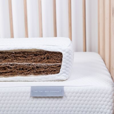 Tiny Dreamer Natural™ - Organic Coconut Coir & 100% Wool Cot Bed Mattress (140 x 70cm)