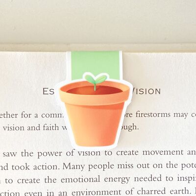 Plant Sprout Magnetic Bookmark | Cute Spring Stationery | Page Marker