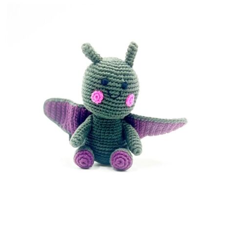 Baby Toy Moth rattle - grey