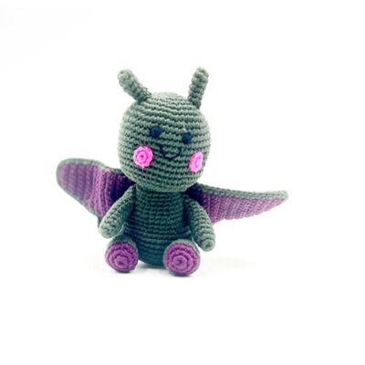 Baby Toy Moth rattle - grey