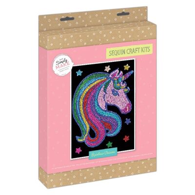 Simply Make Sequin Craft Kit - Rainbow Unicorn