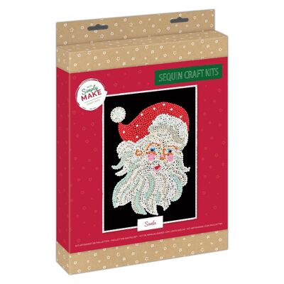 Simply Make Christmas Sequin Craft Kit - Santa