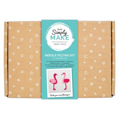 Needle Felting Kit (2pk) - Simply Make - Flamingos