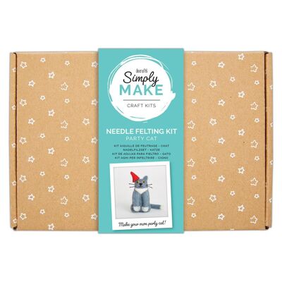 Needle Felting Kit - Simply Make - Party Cat