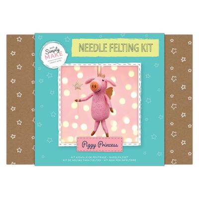 Needle Felting Kit - Simply Make - Piggy Princess