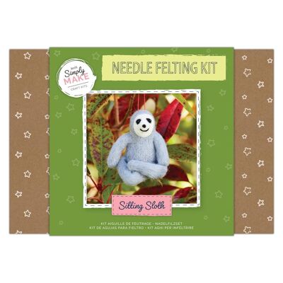 Needle Felting Kit - Simply Make - Sitting Sloth