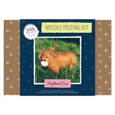 Needle Felting Kit - Simply Make - Highland Cow