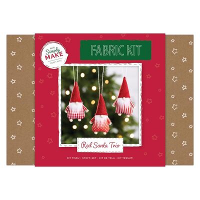 Fabric Kit - Simply Make - Red Santa Trio