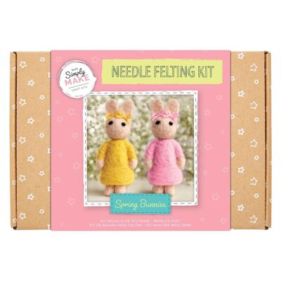 Simply Make Needle Felting Kit - Spring Bunnies