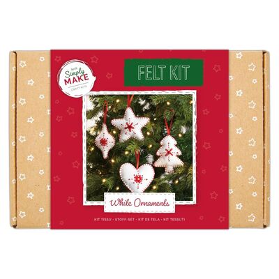 Simply Make White Felt Ornaments Kit