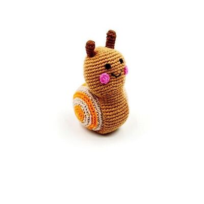 Baby Toy Snail rattle – brown sugar