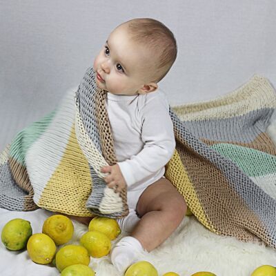 Couverture bébé en coton "Pastel"