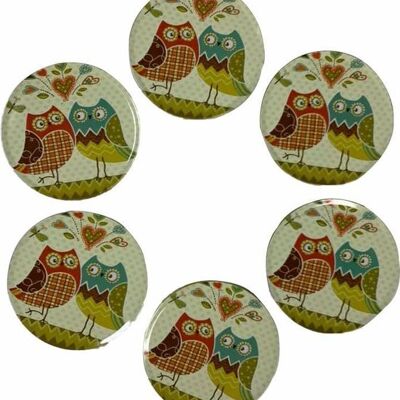Mandala Coaster Multi Owls