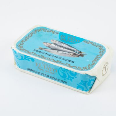 Canned small sardines in olive oil