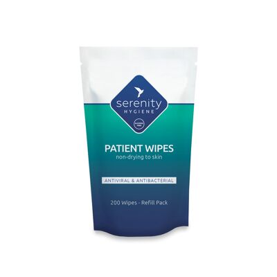 Antimicrobial Skin Safe Patient Wipes - Refill Pouch