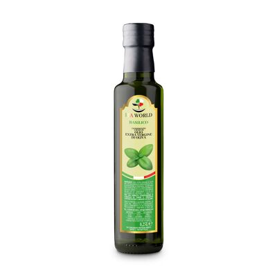 Olio extra vergine di oliva e basilico genovese DOP