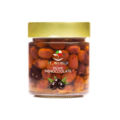 Olive nere denocciolate sott'olio-180 gr