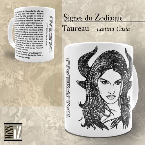 Mug ASTRO - Signe du Taureau - Laetitia Casta