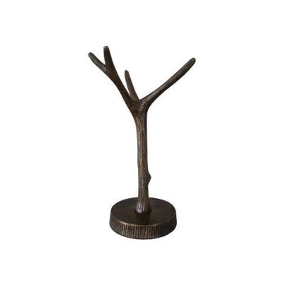 Jewellery Holder - S - Tree - Antique Brass Shiny - 29.5cm height