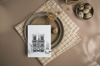 Pack 10 Cartes Postales N&B Notre Dame 2