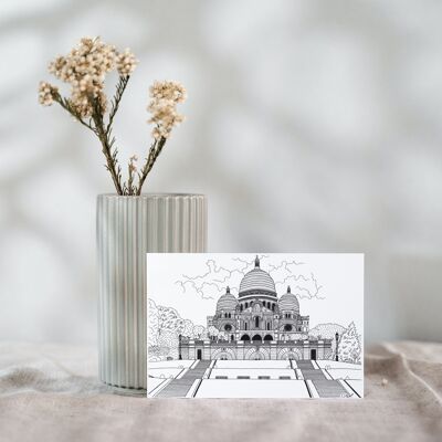 Confezione da 10 cartoline B&W Montmartre