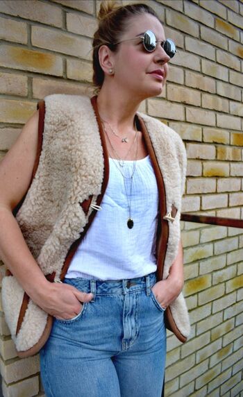 Gilet sans manches beige Bodywarmer 5