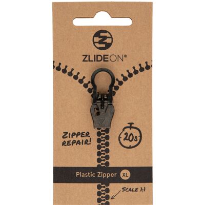 Plastic Zipper XL - Black