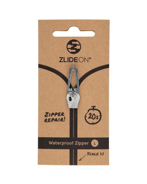 Waterproof Zipper L - Silver